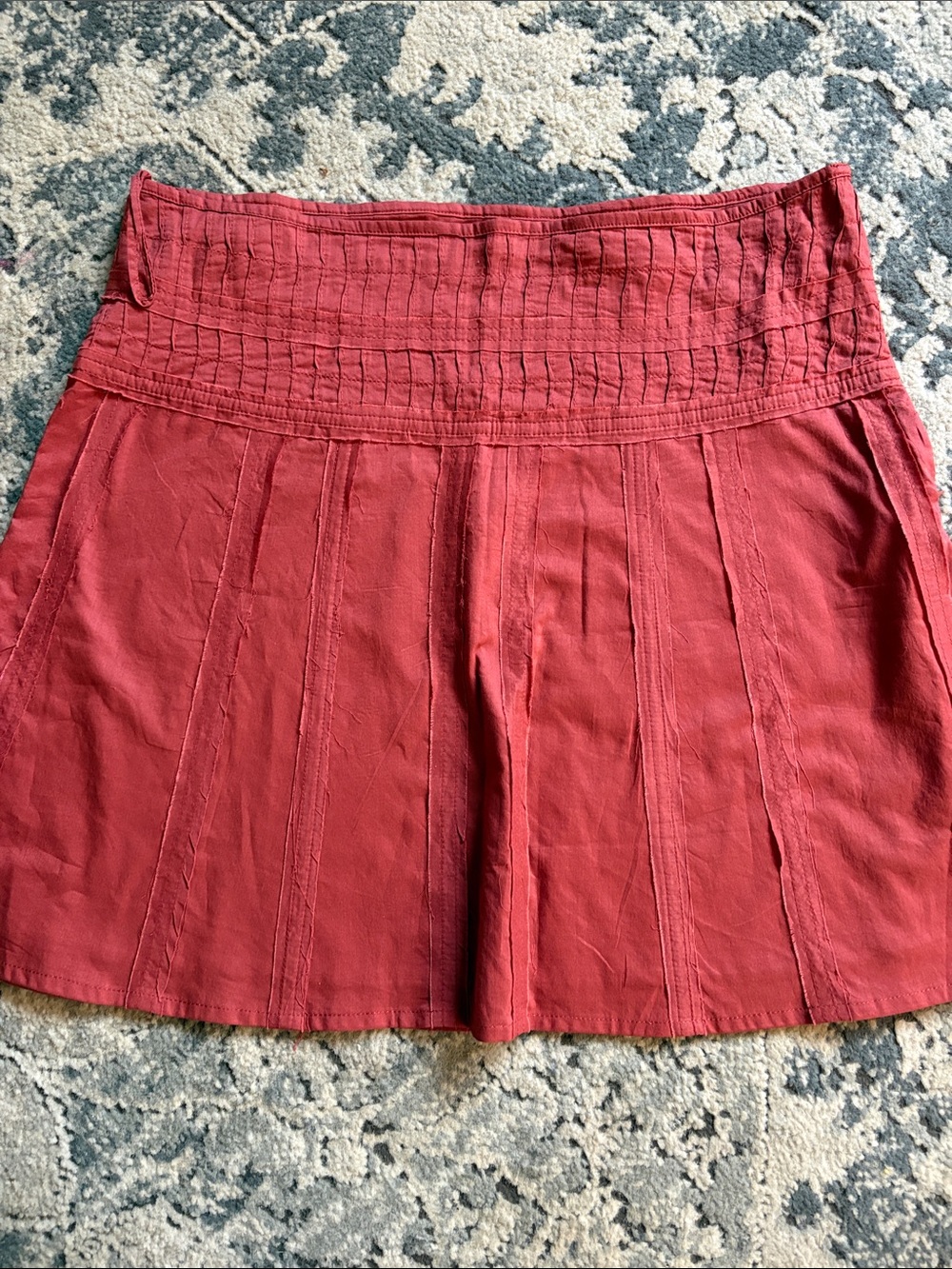 Prana 6 Erin 100% Cotton A Line mini Skirt Boho Summer Lining zip Pink